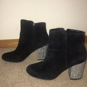 BP sparkle heel booties